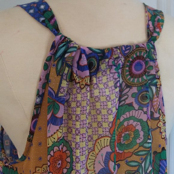 Umgee | Boho Blues Swing Top | L | New - Picture 3 of 15